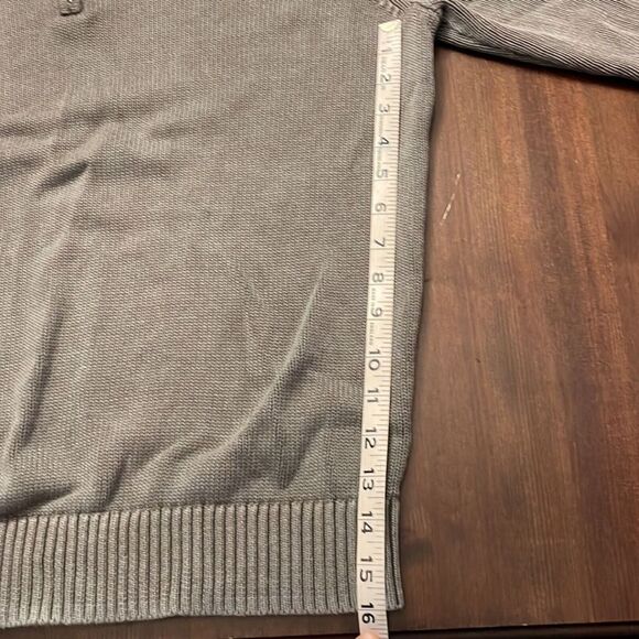 Goodthreads Gray 100% Cotton Half Zip Mock Neck Sweater Men’s Medium - Picture 9 of 10